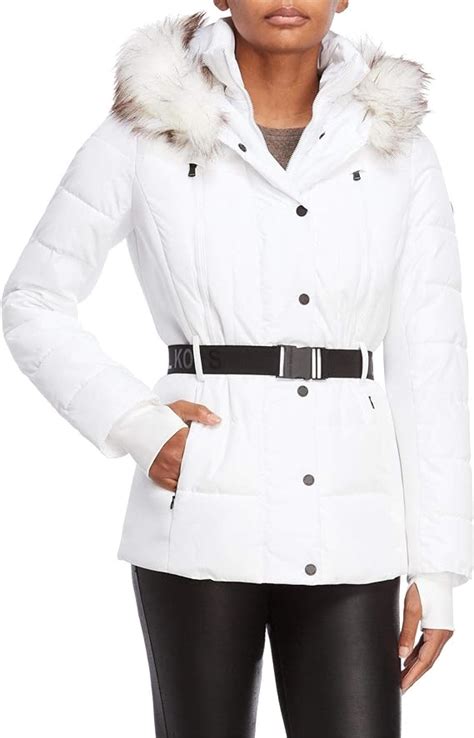 michael kors white puffer|michael kors puffer coats women's.